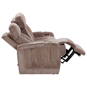 Equinox - Power Reclining Sofa And Recliner - Mushroom
