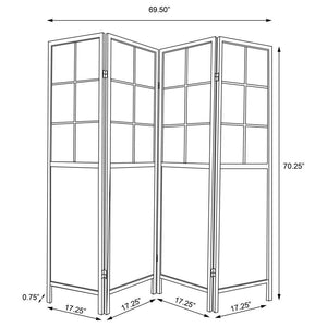 Edwards - 4-Panel Room Divider Folding Shoji Screen - Natural