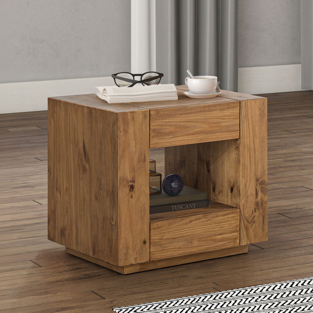 The Harian collection with its brown finish, exudes rustic charm and modern elegance.These tables are perfect for creating a cohesive, inviting living space where functionality meets timeless appeal. Enhance your home with the natural warmth and sturdy co