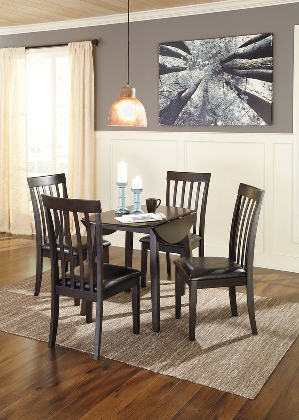 Hammis - Dark Brown - 5 Pc. - Drop Leaf Table