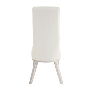 Gianna - Dining Chair (Set of 2) - Ivory PU & Stainless Steel
