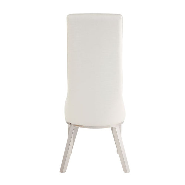 Gianna - Dining Chair (Set of 2) - Ivory PU & Stainless Steel