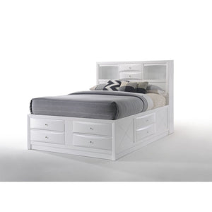 The Ireland transitional bedroom collection features multi-drawer platform bed with shaped drawer front and brushed nickel hardware. Nightstand with pull-out tray gives you convenience and creative fun life. With available finishes in espresso, black, whi