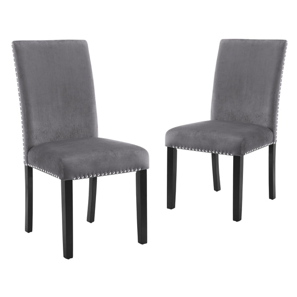 Introducing the New Classic Furniture Celeste Dining Chair â€“ a set of two chairs that seamlessly blend comfort with contemporary elegance. Crafted with solid Rubberwood legs, these chairs boast quality construction, ensuring a strong and stable seating 