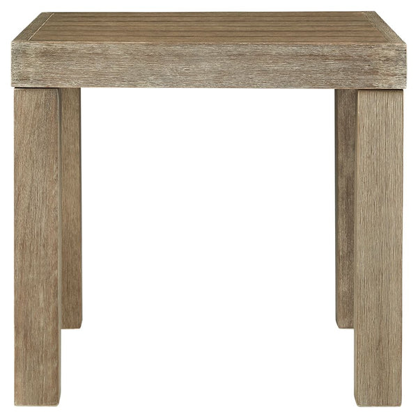  this ultra clean-lined outdoor table is enriched with a multi-step embossed finish that both brings o