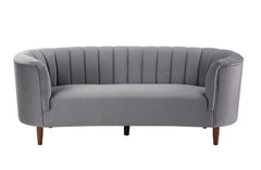 An ode to mid-century modern, the Millephri collection will help achieve this modern aesthetic. The pocket coil foam seating gives off the feel of sitting on a plush cloud. The pieces are upholstered in a gorgeous velvet fabric and feature deep channel tu