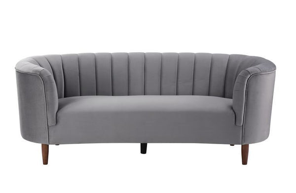 An ode to mid-century modern, the Millephri collection will help achieve this modern aesthetic. The pocket coil foam seating gives off the feel of sitting on a plush cloud. The pieces are upholstered in a gorgeous velvet fabric and feature deep channel tu