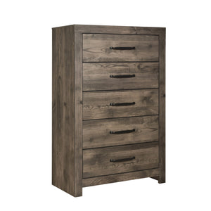 Introducing the Misty Lodge 5-Drawer Chest in Greige, a versatile and stylish storage solution for your bedroom. Crafted with durability and eco-friendliness in mind, this chest is constructed using manufactured woods and environmentally conscious decorat