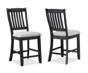 Buford - 6 Piece Dining Room Set - Charcoal / Light Gray