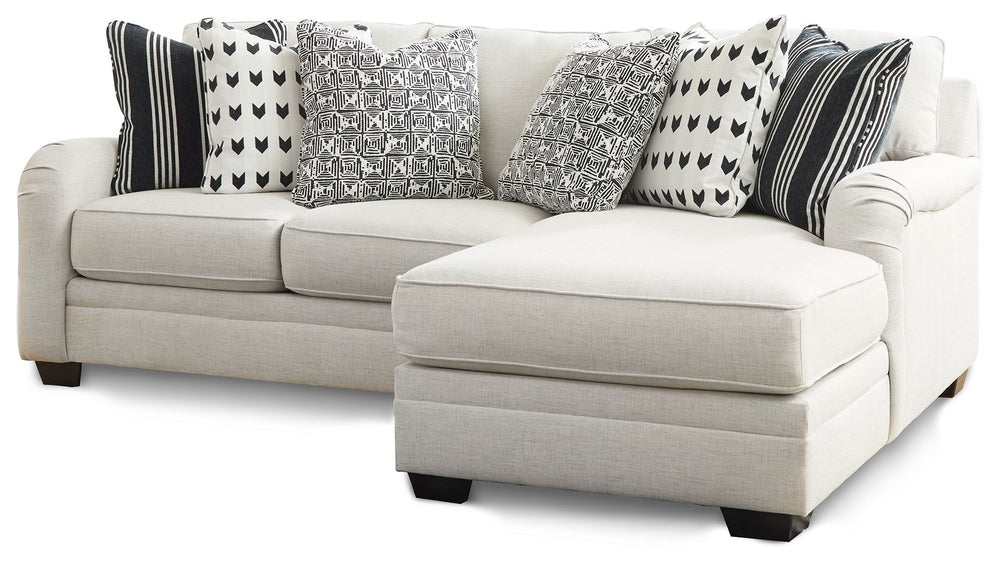 Innovatively recalling classic English countryside motifs for the current age, this sectional with chaise transforms your space with a charming approach to comfort. Its dove gray upholstery acts as a clean foundation for your modern farmhouse aesthetic. D