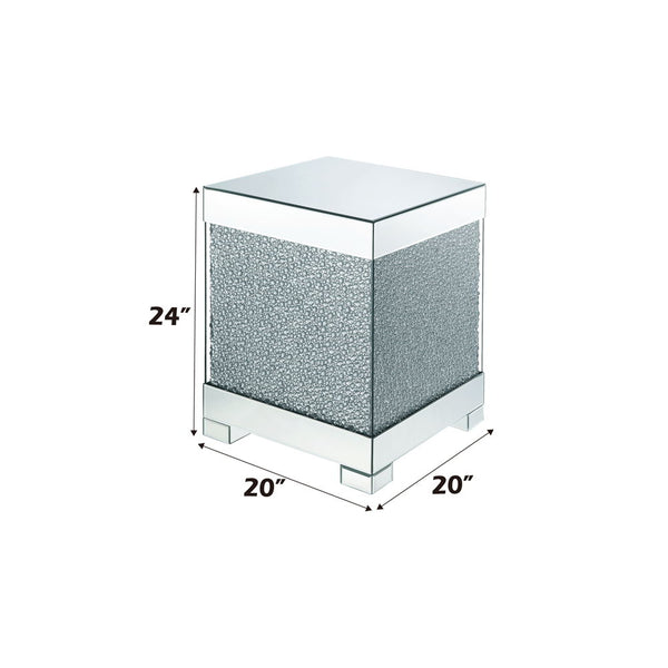  Base w/Faux Crystals & Clear Glass â€¢â€¢ CONSTRUCTION â€¢â€¢ Mirrored Top & Base: Beveled Mirror