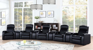 Cyrus - Upholstered Home Theater Storage Wedge Console - Black