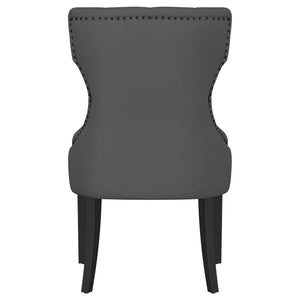 Baney - Fabric Upholstered Dining Side Chair - Gray And Black