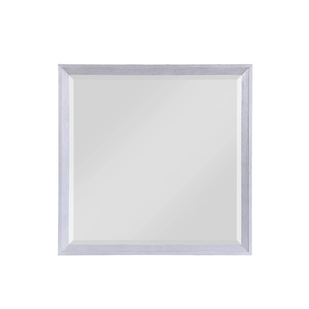 Mirror w/Beveled Edge â€¢ Shape: Square â€¢ Orientation: Horizontal (Landscape)<br/><br/><b>Product Features</b><ul><li>Case: 1Pc/1Ctn</li><li>Finish: White Oak</li><li>Style: Coastal</li><li>Materials: Wood, Wood Veneer, Composite Wood</li></ul><br/>