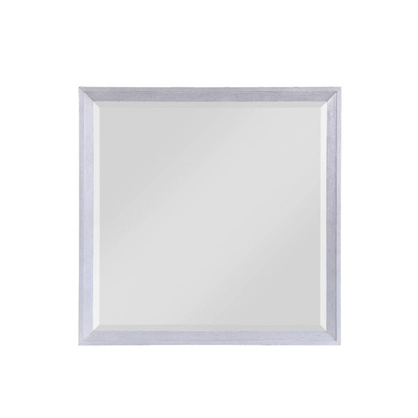 Mirror w/Beveled Edge â€¢ Shape: Square â€¢ Orientation: Horizontal (Landscape)<br/><br/><b>Product Features</b><ul><li>Case: 1Pc/1Ctn</li><li>Finish: White Oak</li><li>Style: Coastal</li><li>Materials: Wood, Wood Veneer, Composite Wood</li></ul><br/>