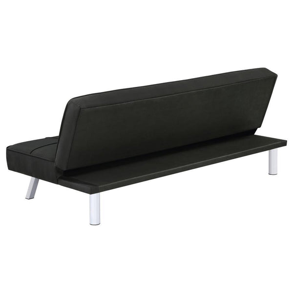 Joel - Upholstered Tufted Convertible Sofa Bed - Black