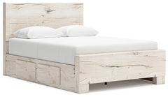 A fresh take on country living, this panel storage bed strikes the perfect balance between farmhouse and contemporary. Its rustic white finish and replicated reclaimed oak grain merge effortlessly with the hearty, clean-lined look we love today. Four stor