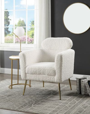 Seat Construction: Full FoamTight Seat & Back CushionMetal LegArmrest: Sloped<br/><br/><b>Product Features</b><ul><li>Seat Construction: Full Foamâ€§Tight Seat & Back Cushionâ€§Metal Legâ€§Armrest: Sloped</li><li>Case: 1Pc/1Ctn</li><li>Finish: White Faux 