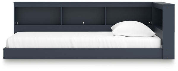 Simmenfort - Navy Blue - Twin Bookcase Storage Bed