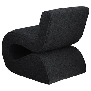 Ronea - Boucle Upholstered Armless Curved Chair - Charcoal