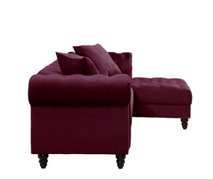 Adnelis - Sectional Sofa - Red Velvet