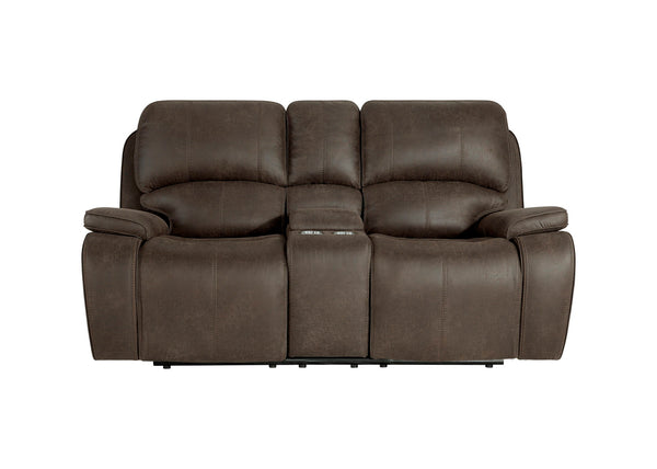 Brookings - Console Loveseat With Power Headrest & Footrest - Brown