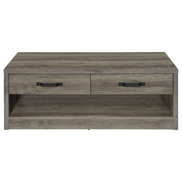 Felix - 2-Drawer Engineered Wood Coffee Table - Gray Driftwood