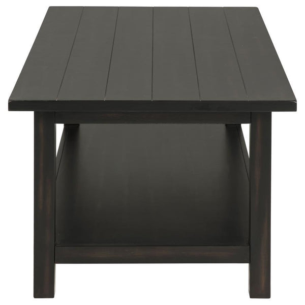Payne - Wood Coffee Table With Shelf - Java