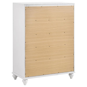 Barzini - 5-Drawer Bedroom Chest - White