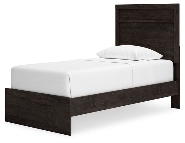 Belachime - Black - Twin Panel Bed
