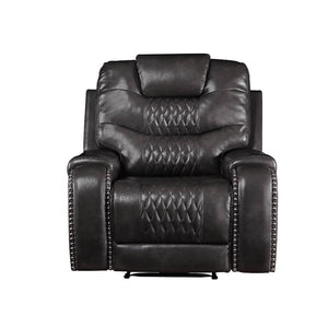 KD Back, Motion Reclining Function Tight Back & Seat Cushion (1+1) Diamond Tufted, Nail-head Trim [RA] CONSTRUCTION: Pocket Coil Cushion, Sinuous Spring Seat, Inside Frame: Metal & Wood (Hemlock/Fir, Ply), Foam (D28) CUSHION: Tight () BACKREST: Tight Cush