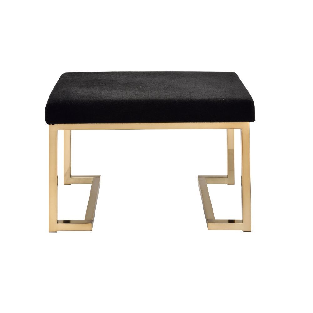 The Boice collection features a trending combination of sleek and modern style, with black padded seat and champagne finish metal base. The modern lines of the base with its open return base and simple form top, make for an modern feel and show off key el
