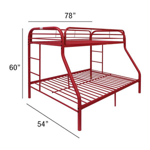 Tritan - Twin Over Full Bunk Bed - Red