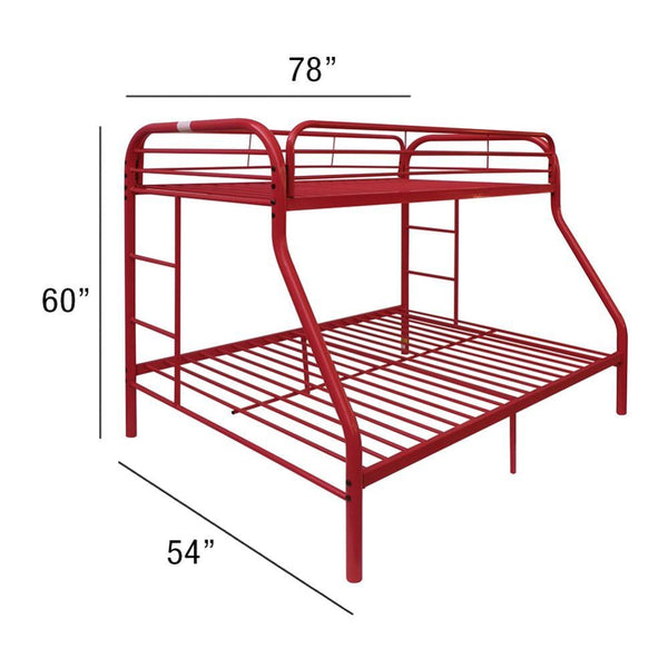Tritan - Twin Over Full Bunk Bed - Red