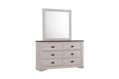Coralee - Dresser & Mirror - Chalk / Gray