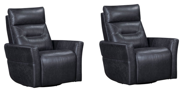 Remmington offers a power recline and an adjustable power headrest for ideal relaxation. It swivels and glides easily and is made from high-quality top-grain leather. Featuring detailed stitching, it presents a polished look. The slightly curved arms prov