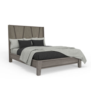 Pure Modern - Bedroom King Panel Bed With Dresser And Mirror - Moonstone