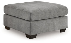 This oversized accent ottoman takes a homey approach to high style. Its gray coloration has classic versatility, while a contemporary silhouette and stitched details keep the look totally on trend. And you can count on comfortâ€”the ottoman-'s large scale