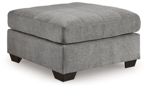 This oversized accent ottoman takes a homey approach to high style. Its gray coloration has classic versatility, while a contemporary silhouette and stitched details keep the look totally on trend. And you can count on comfortâ€”the ottoman-'s large scale