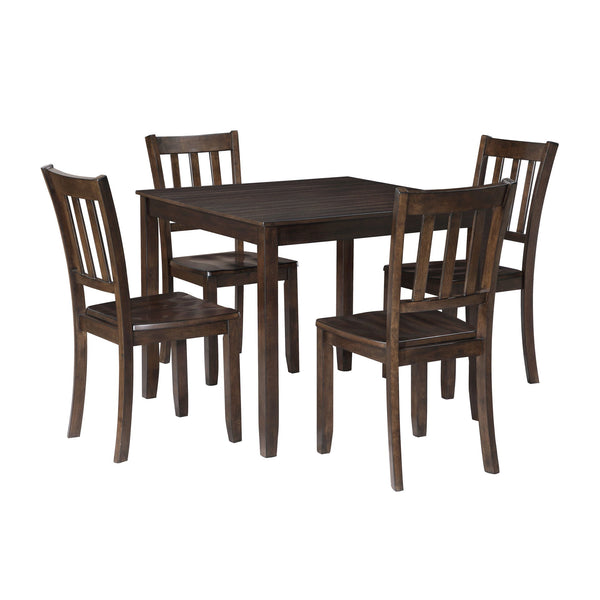  making it an excellent choice for any home. This set includes a sturdy 36" x 36" dining table and four chairs