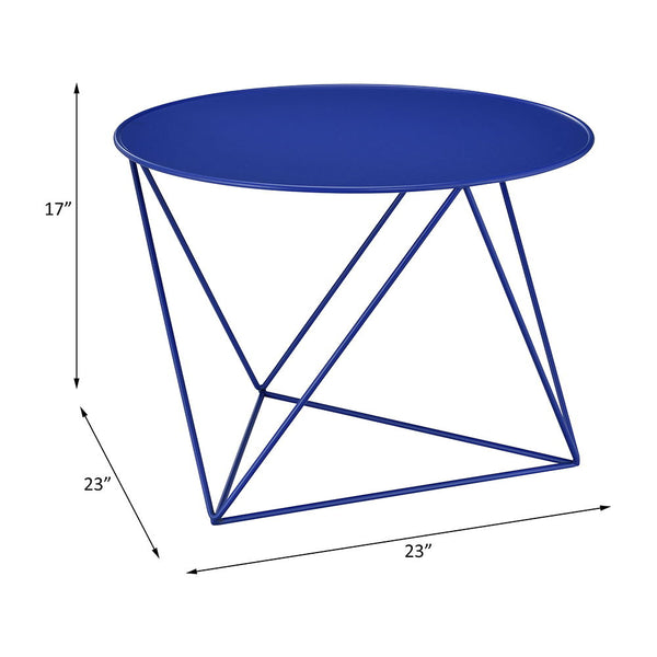 Epidia - Accent Table - Blue Finish
