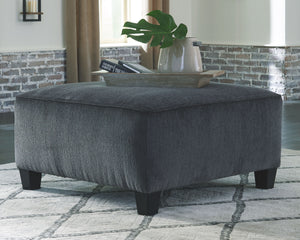  youâ€™re sure to find this oversized ottoman beautifully fits the bill. Covered in a smoke gray chenille upholstery loaded with plush texture