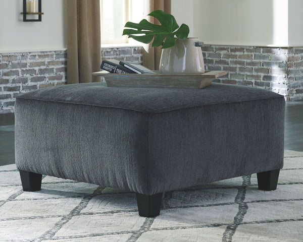  youâ€™re sure to find this oversized ottoman beautifully fits the bill. Covered in a smoke gray chenille upholstery loaded with plush texture