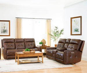 Canterbury - Power Reclining Zero Gravity Sofa And Loveseat - Acorn