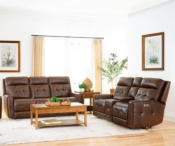 Canterbury - Power Reclining Zero Gravity Sofa And Loveseat - Acorn