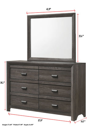 Adelaide - Queen 5 Piece Bedroom Set - Gray