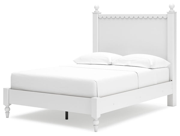 Mollviney - White - Full Panel Bed