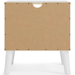Piperton - Brown / White - One Drawer Night Stand