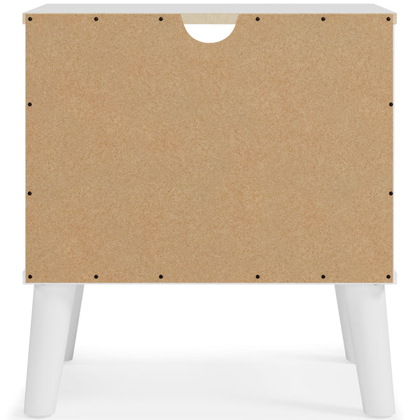 Piperton - Brown / White - One Drawer Night Stand