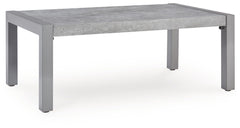 Indulge in luxe outside living without sacrificing longevity. This outdoor coffee table combines natural beauty with a sleek aluminum frame. Soak up the sun poolside or on the porchâ€”itâ€™s the perfect perch for drinks or a snack-filled serving tray. And